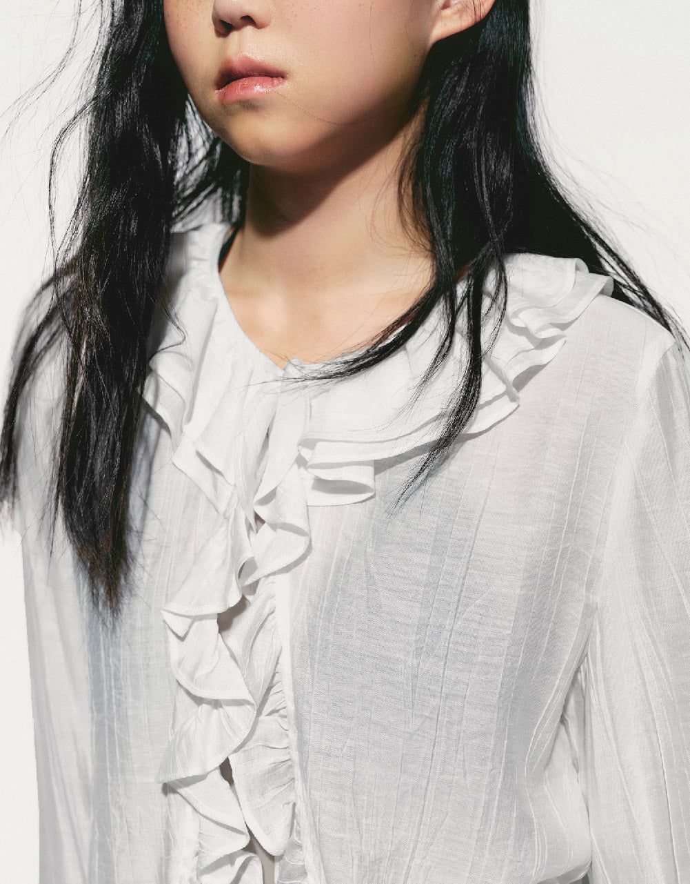 Ruffle Lapel Shirt sold by Urban Revivo product image thumbnail 5