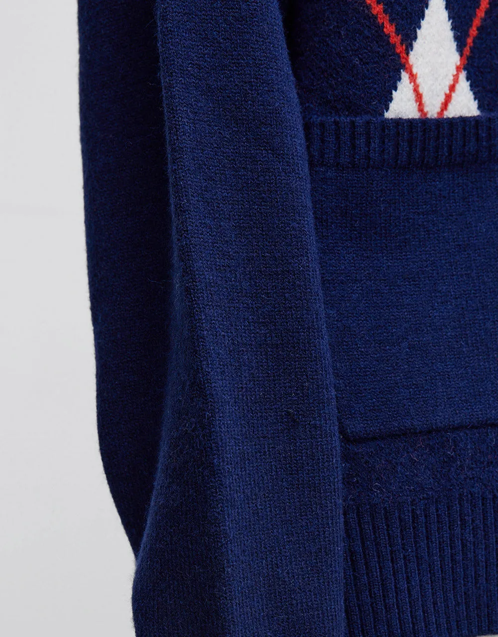 Argyle Patched Pocket Button Up Cardigan sold by Urban Revivo product image thumbnail 3