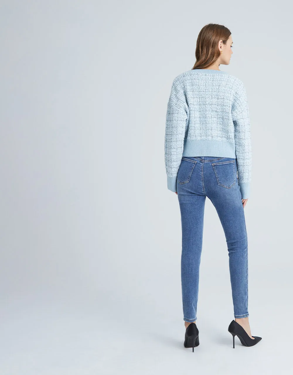 Pocket Tweed Plaid Cardigan sold by Urban Revivo product image thumbnail 5