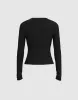 Letter Printed Tie Front Knitted Shirt sold by Urban Revivo