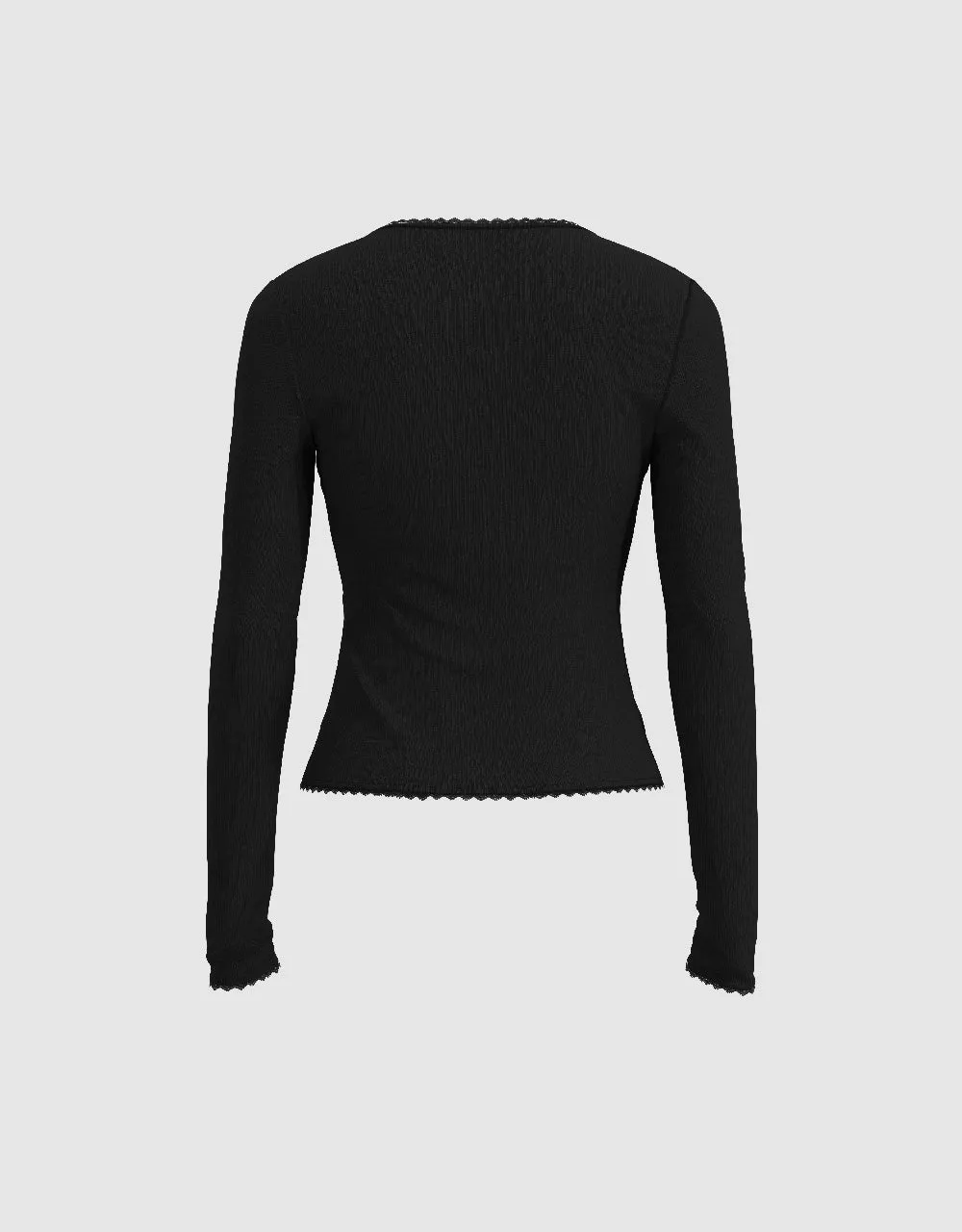 Letter Printed Tie Front Knitted Shirt sold by Urban Revivo product image thumbnail 5