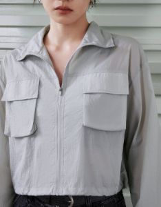 Zipper Front Stand Collar Jacket sold by Urban Revivo