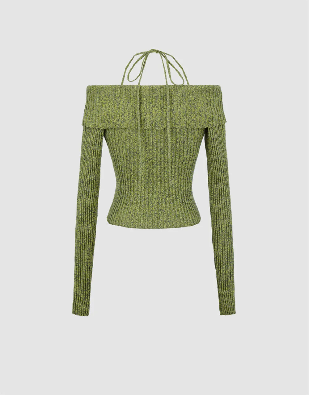 Halter Neck Off-Shoulder Knitted Cardigan sold by Urban Revivo product image thumbnail 5