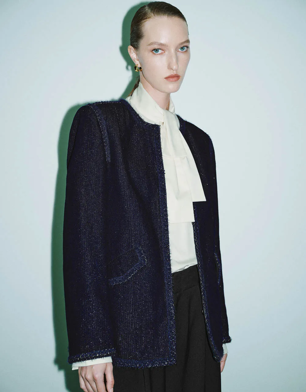 Raw Trim Denim Jacket sold by Urban Revivo product image thumbnail 3