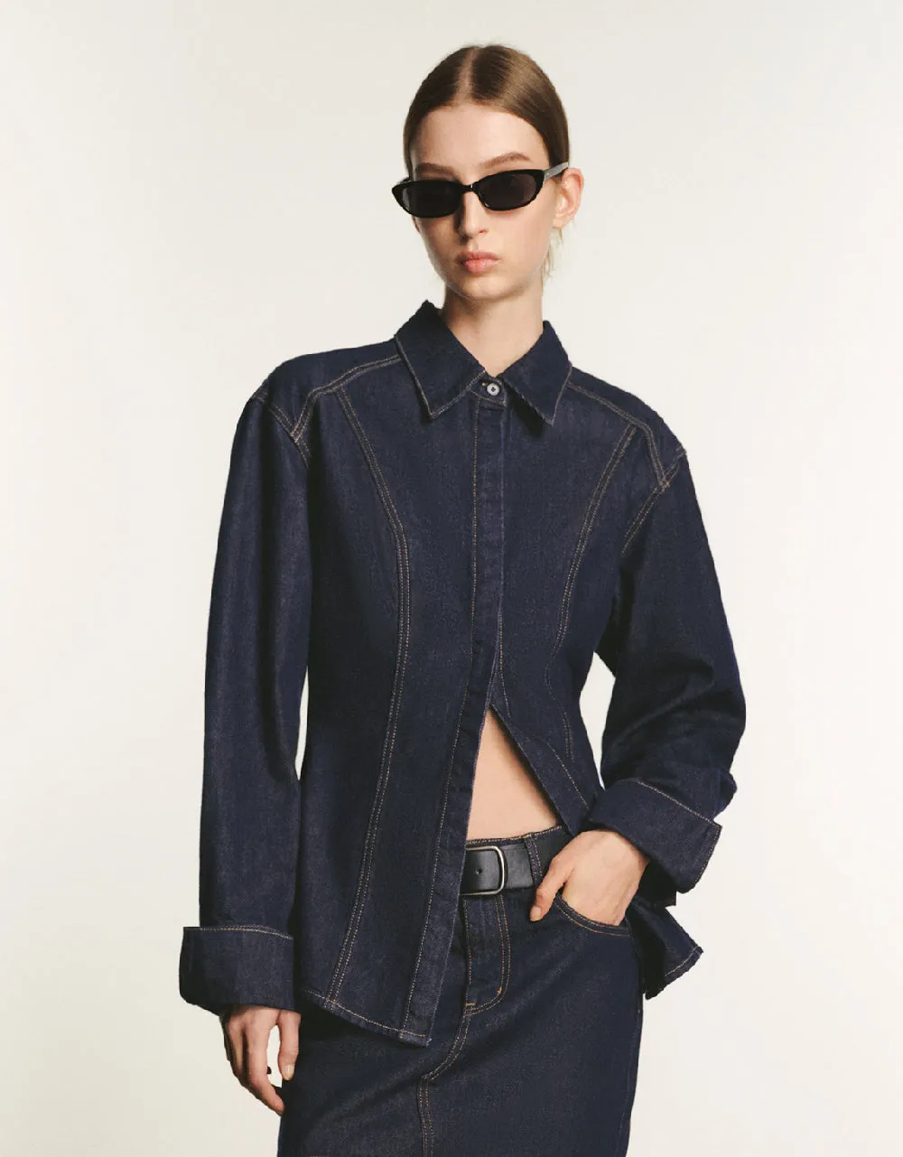 Skater Denim Shirt sold by Urban Revivo