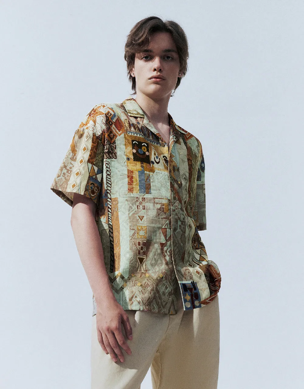 Drop Shoulder Sleeve Loose Shirt sold by Urban Revivo