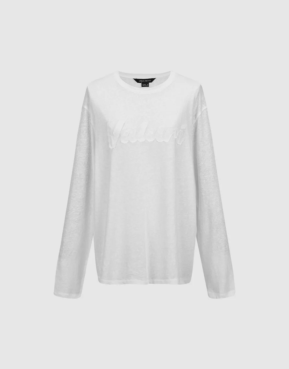 Letter Embossed Crew Neck T-Shirt sold by Urban Revivo product image thumbnail 2