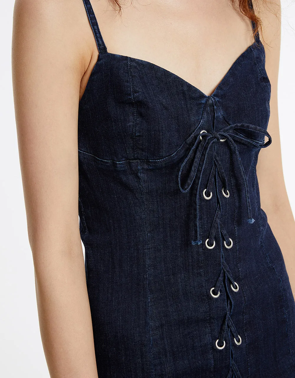 Corset Style Denim Dress sold by Urban Revivo product image thumbnail 4