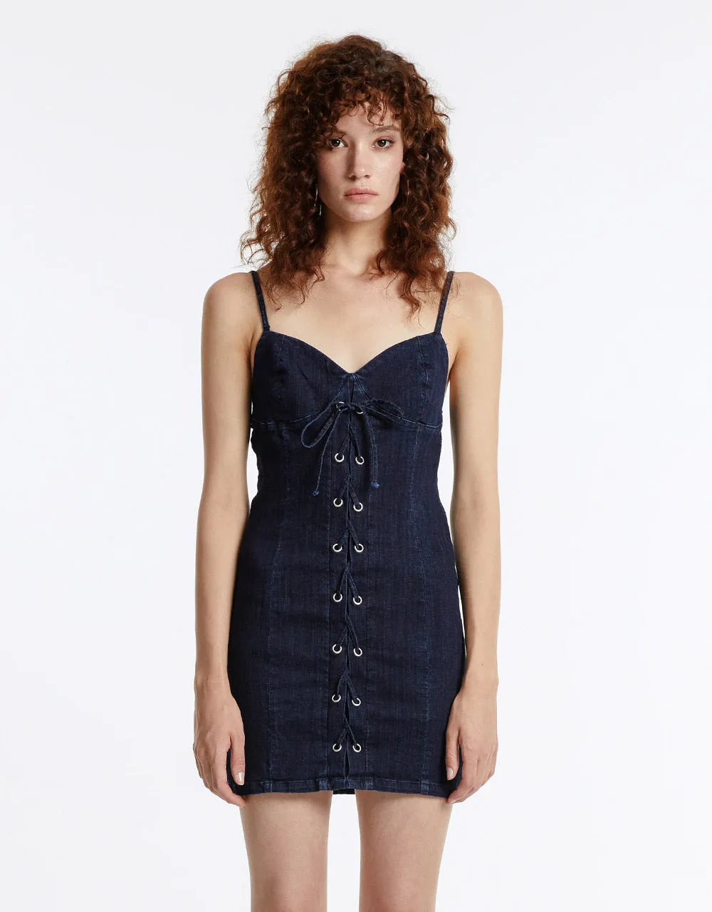 Corset Style Denim Dress sold by Urban Revivo