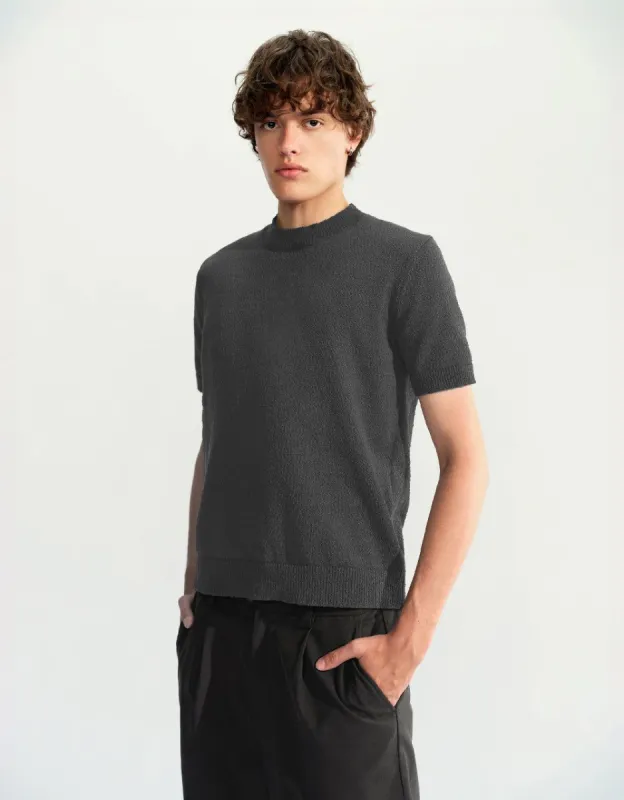 Crew Neck Knitted T-Shirt sold by Urban Revivo