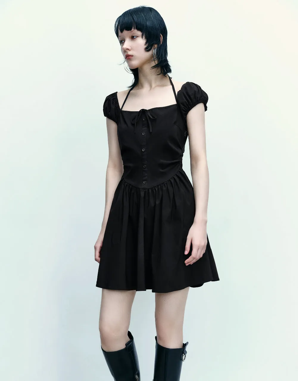 Sleeveless Off-Shoulder A-Line Dress sold by Urban Revivo product image thumbnail 3