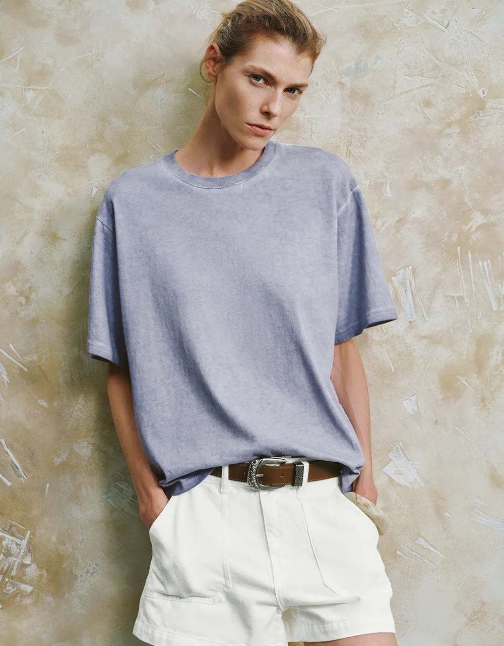 Crew Neck Straight T-Shirt sold by Urban Revivo