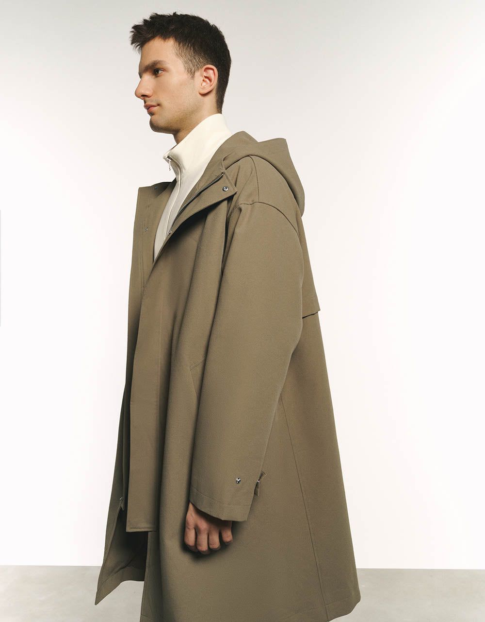 Hooded Oversized Trench Coat sold by Urban Revivo product image thumbnail 3