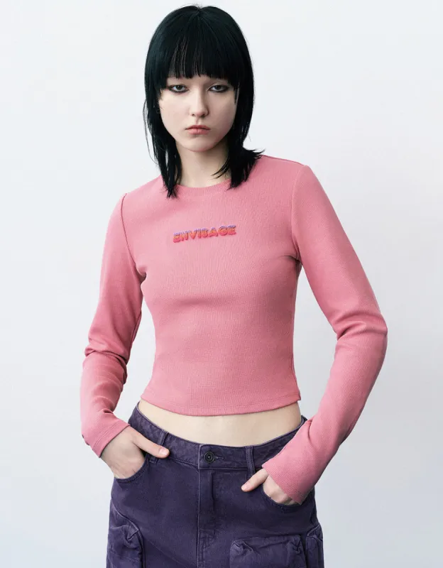 Letter Embossed Crew Neck Knitted T-Shirt sold by Urban Revivo
