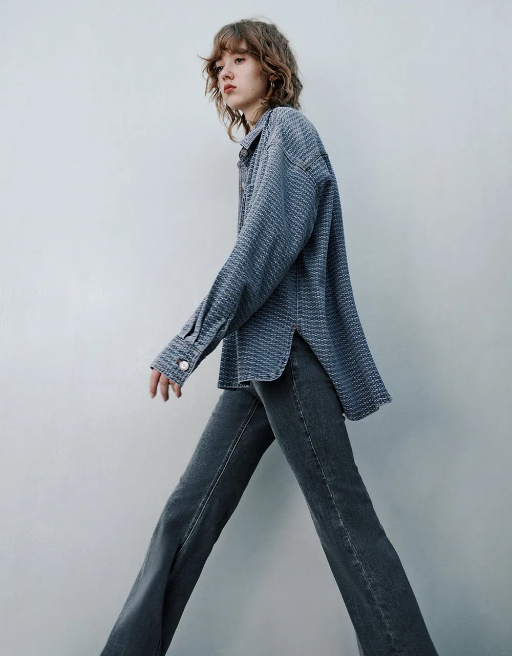 Button Up Denim Shirt sold by Urban Revivo product image thumbnail 3