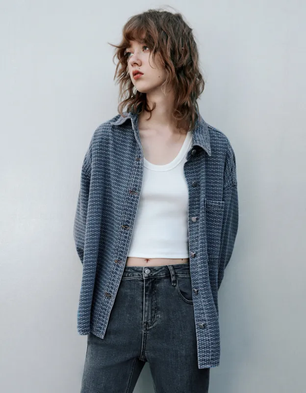 Button Up Denim Shirt sold by Urban Revivo