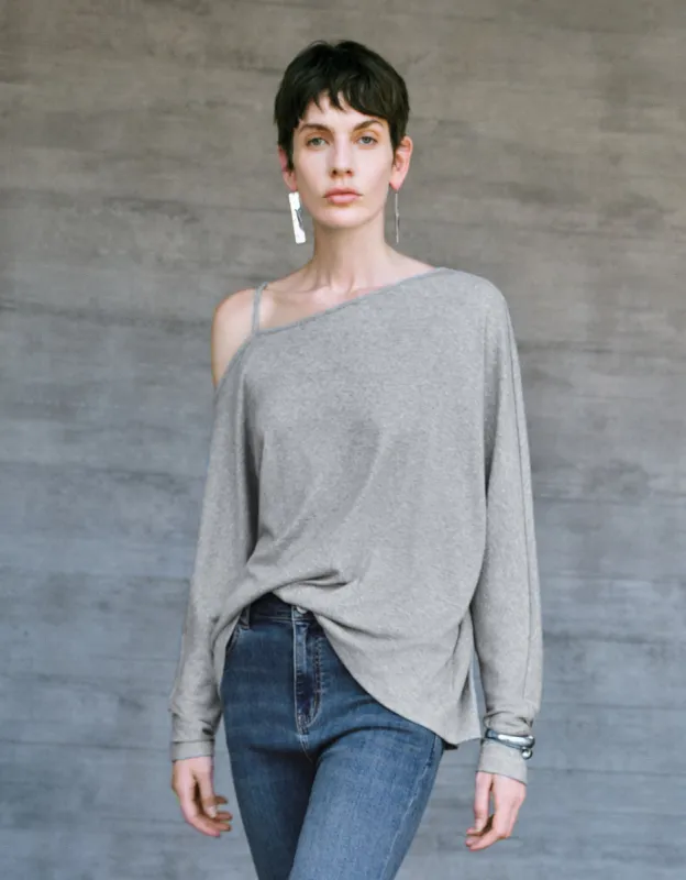 One Shoulder Skinny T-Shirt sold by Urban Revivo