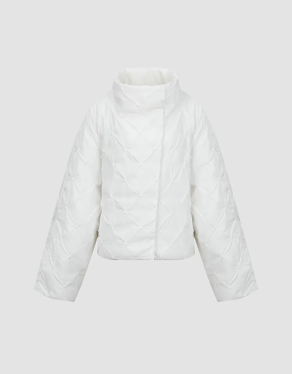 Raglan Sleeve Stand Collar Padded Coat sold by Urban Revivo product image thumbnail 2