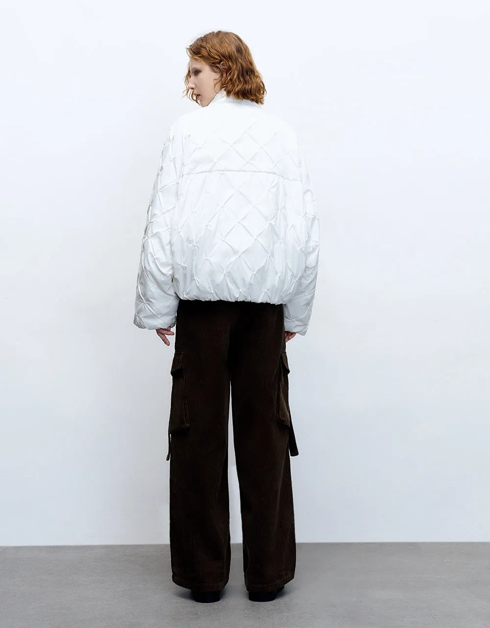 Raglan Sleeve Stand Collar Padded Coat sold by Urban Revivo product image thumbnail 4