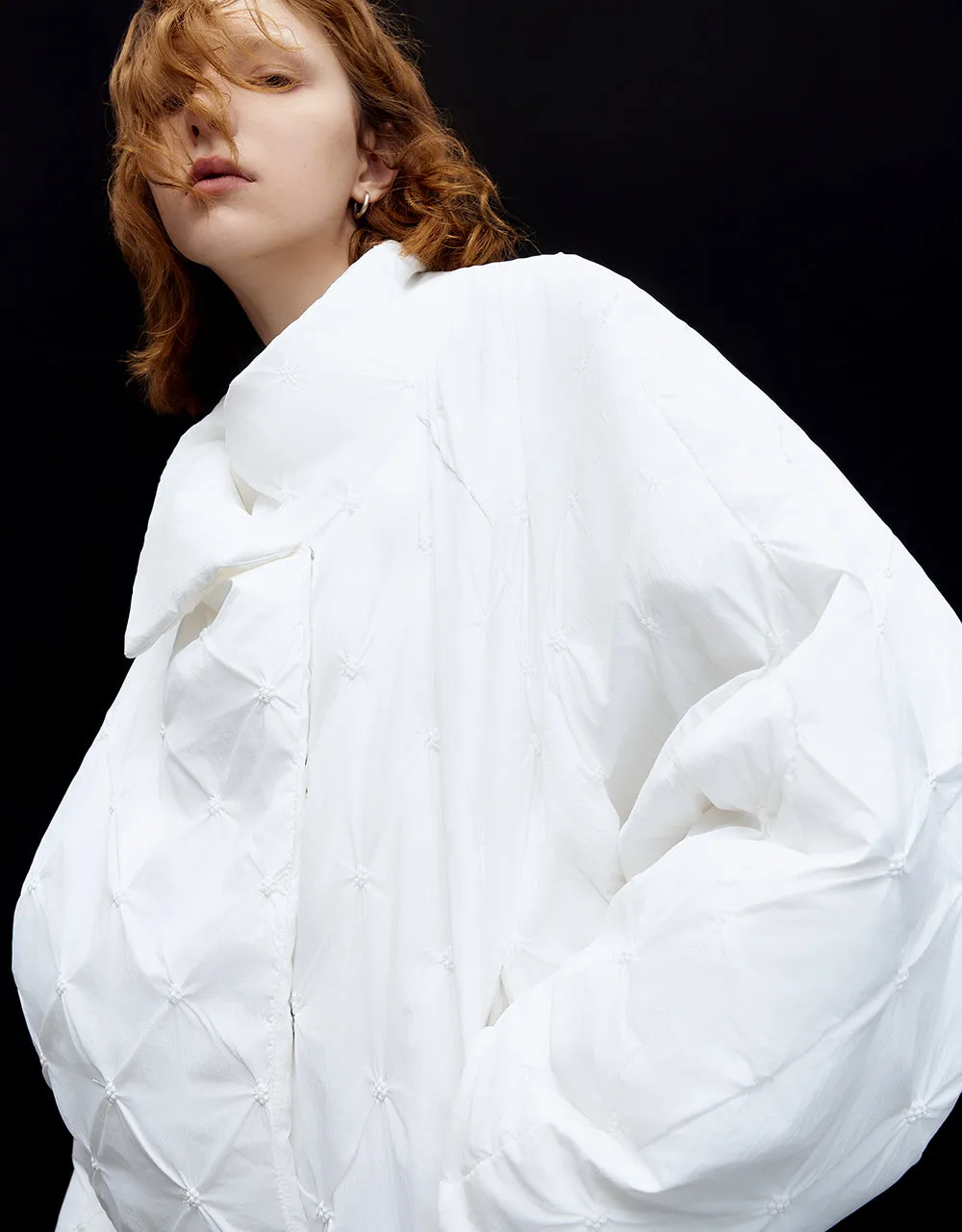 Raglan Sleeve Stand Collar Padded Coat sold by Urban Revivo product image thumbnail 3