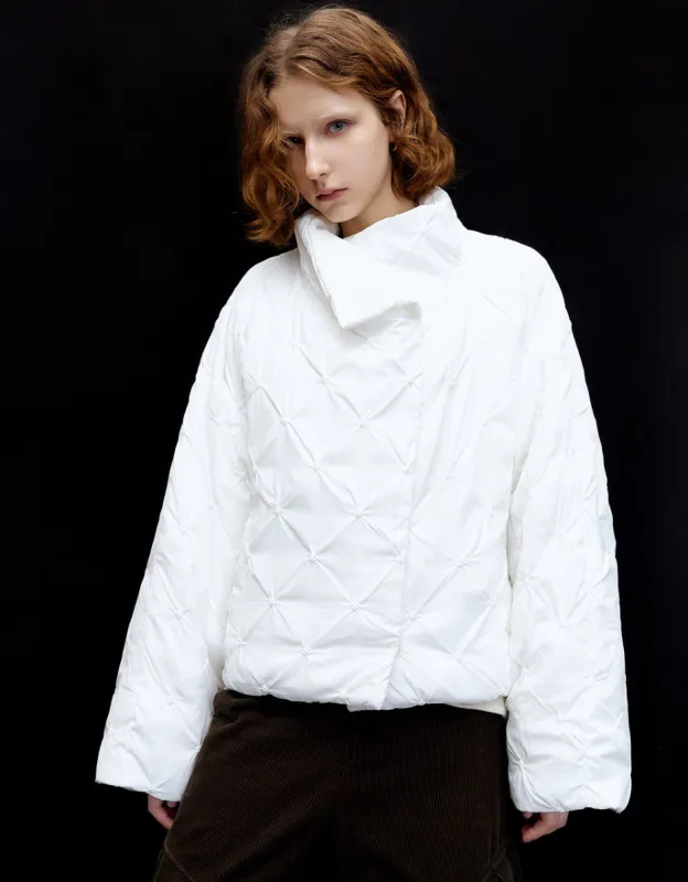 Raglan Sleeve Stand Collar Padded Coat sold by Urban Revivo