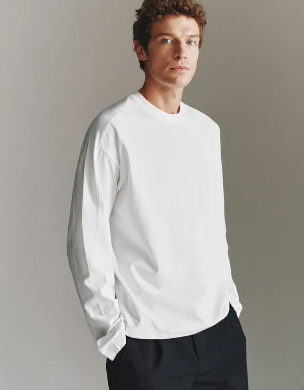 Drop Shoulder Sleeve Crew Neck T-Shirt sold by Urban Revivo