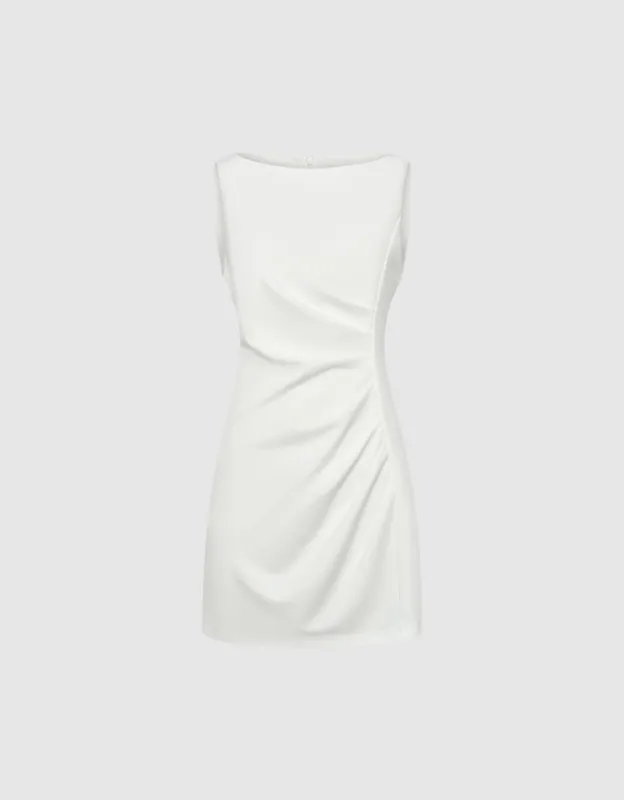 Ruched Sleeveless A-Line Dress sold by Urban Revivo