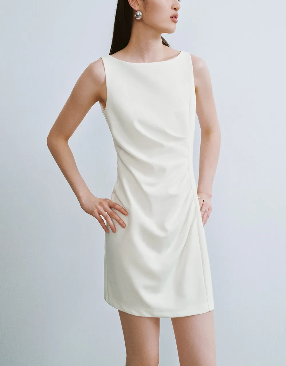Ruched Sleeveless A-Line Dress sold by Urban Revivo product image thumbnail 2