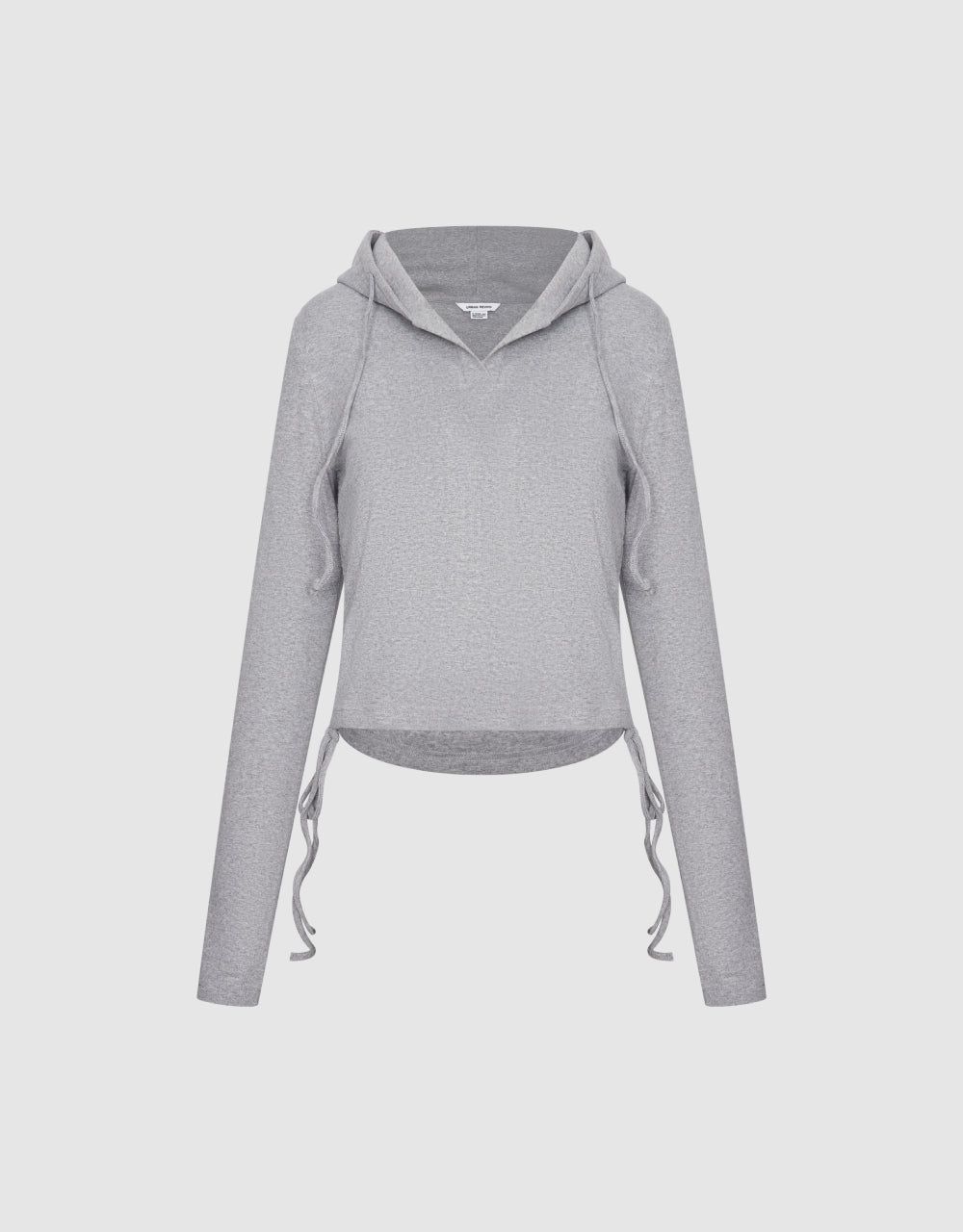 V-Neck Drawstring Hoodie sold by Urban Revivo product image thumbnail 2