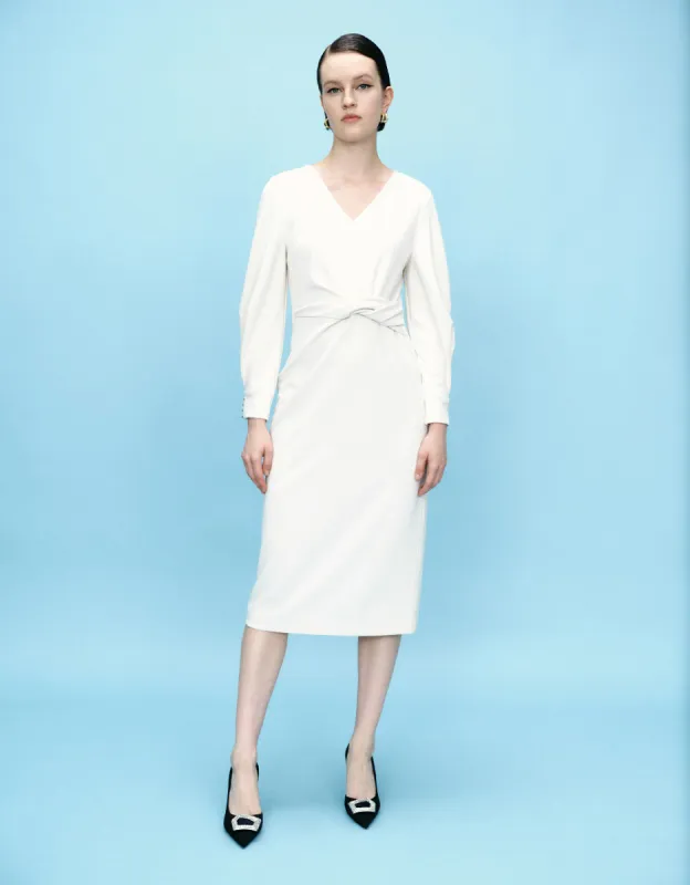 Surplice Front Straight Dress sold by Urban Revivo