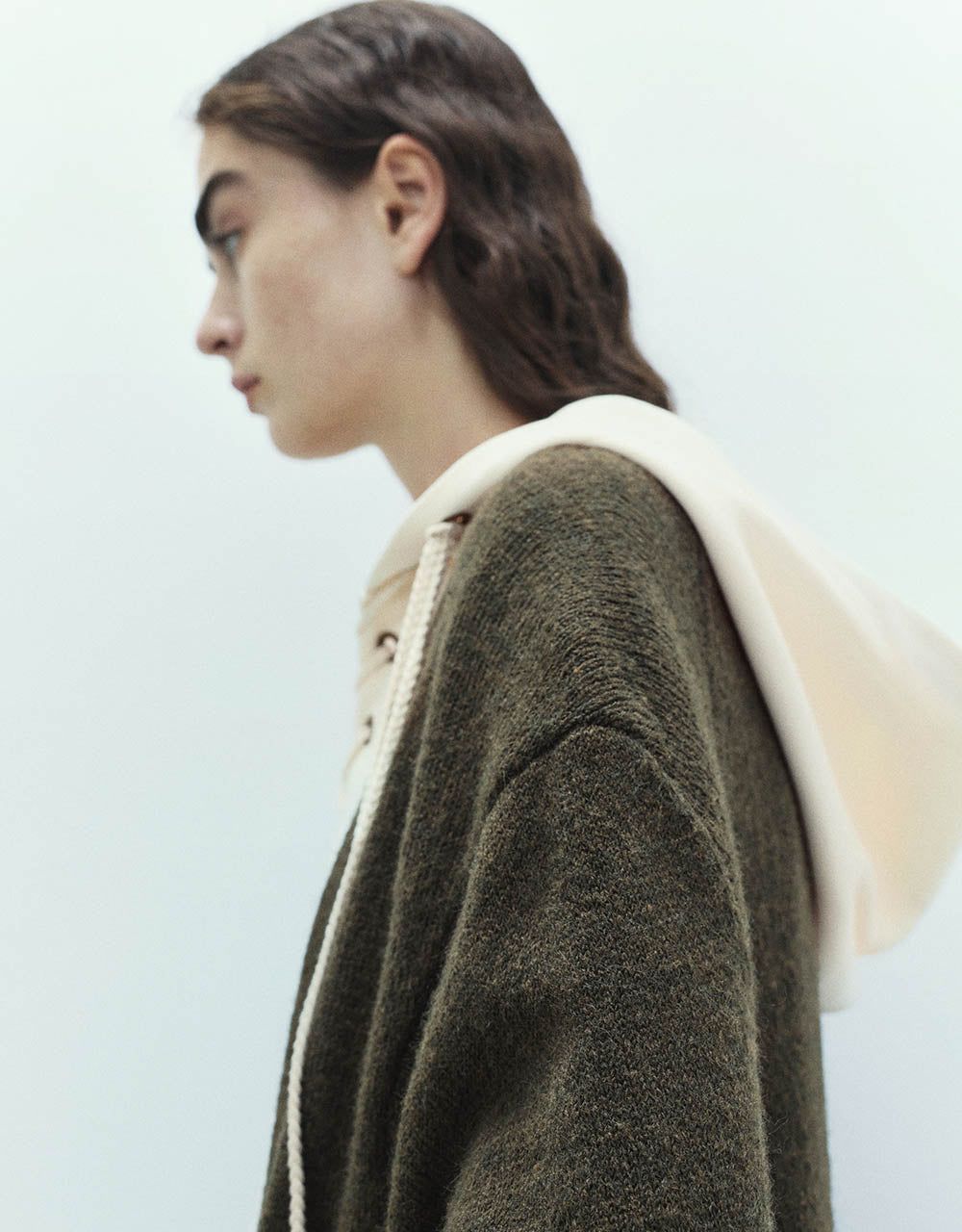 Drop Shoulder Sleeve Open Front Knitted Cardigan sold by Urban Revivo product image thumbnail 4