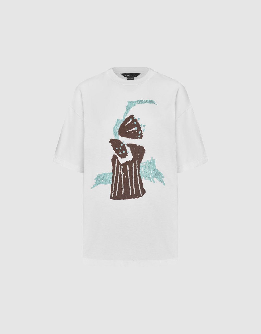 Printed Crew Neck Straight T-Shirt sold by Urban Revivo
