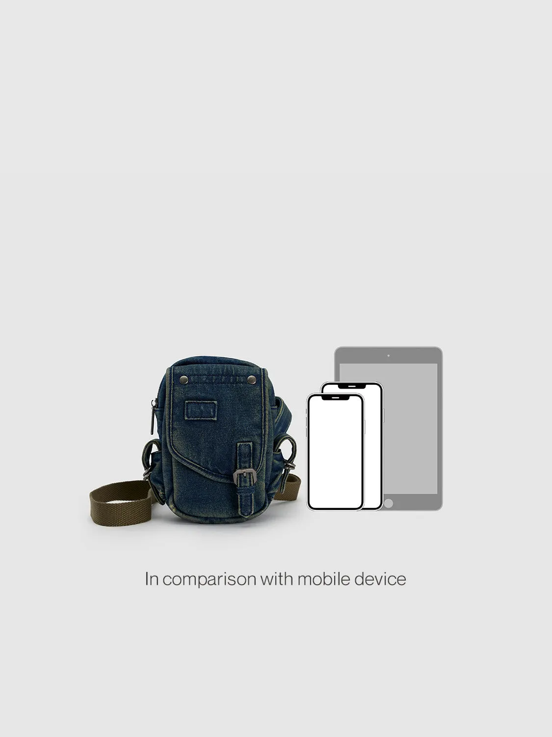 Denim Crossbody Bag With Earphone Case sold by Urban Revivo product image thumbnail 5