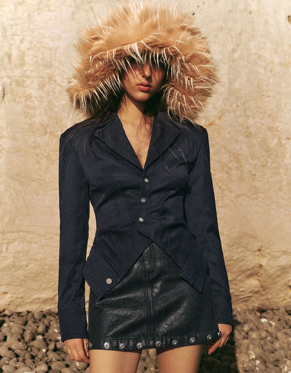 Skater Cropped Blazer Jacket sold by Urban Revivo