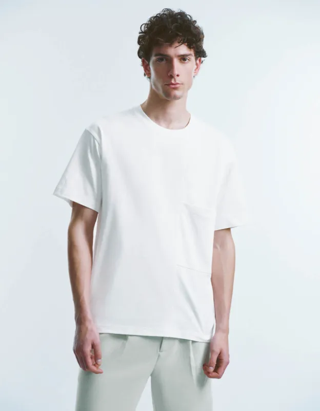 Crew Neck Straight T-Shirt sold by Urban Revivo