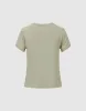 Crew Neck Skinny T-Shirt sold by Urban Revivo