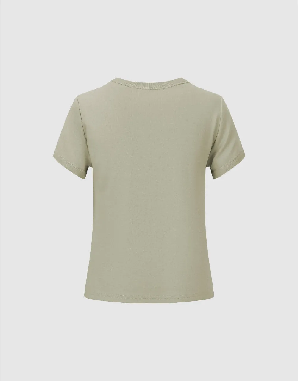 Crew Neck Skinny T-Shirt sold by Urban Revivo product image thumbnail 5