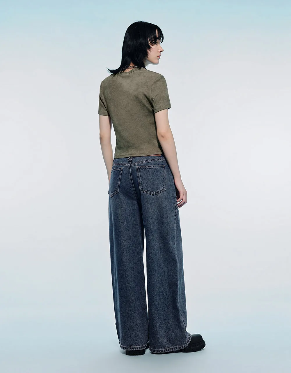 Printed Crew Neck Skinny T-Shirt sold by Urban Revivo product image thumbnail 5