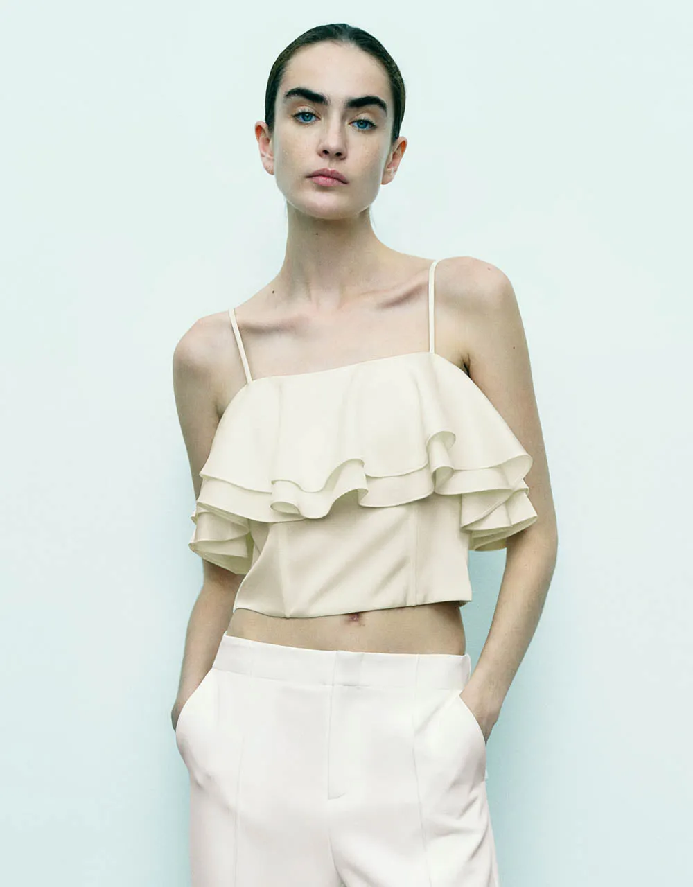 Ruffle Off-Shoulder Cami Top sold by Urban Revivo