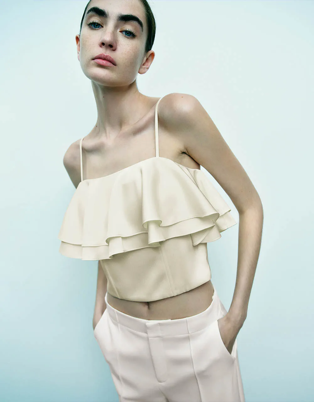 Ruffle Off-Shoulder Cami Top sold by Urban Revivo product image thumbnail 3