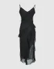 Ruffle Sleeveless V-Neck Skinny Dress sold by Urban Revivo