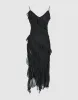 Ruffle Sleeveless V-Neck Skinny Dress sold by Urban Revivo