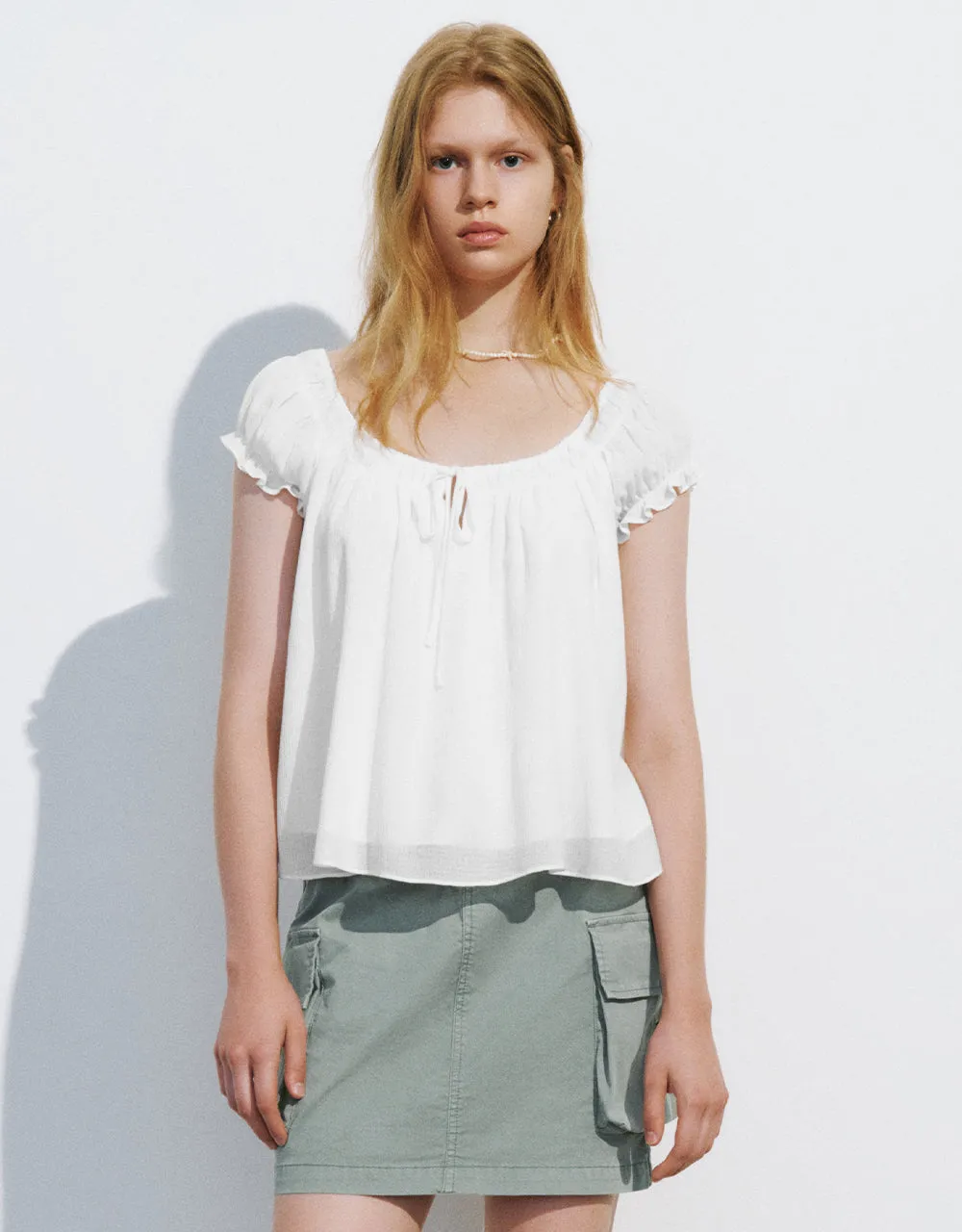 U Neck Oversized Blouse sold by Urban Revivo