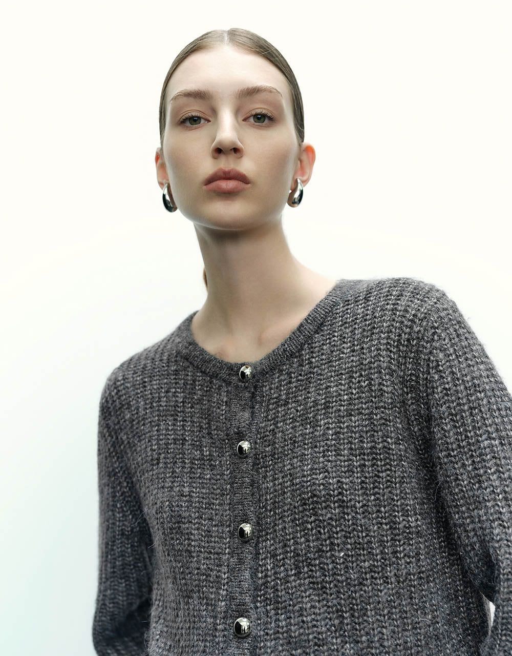 Crew Neck Knitted Cardigan sold by Urban Revivo product image thumbnail 5