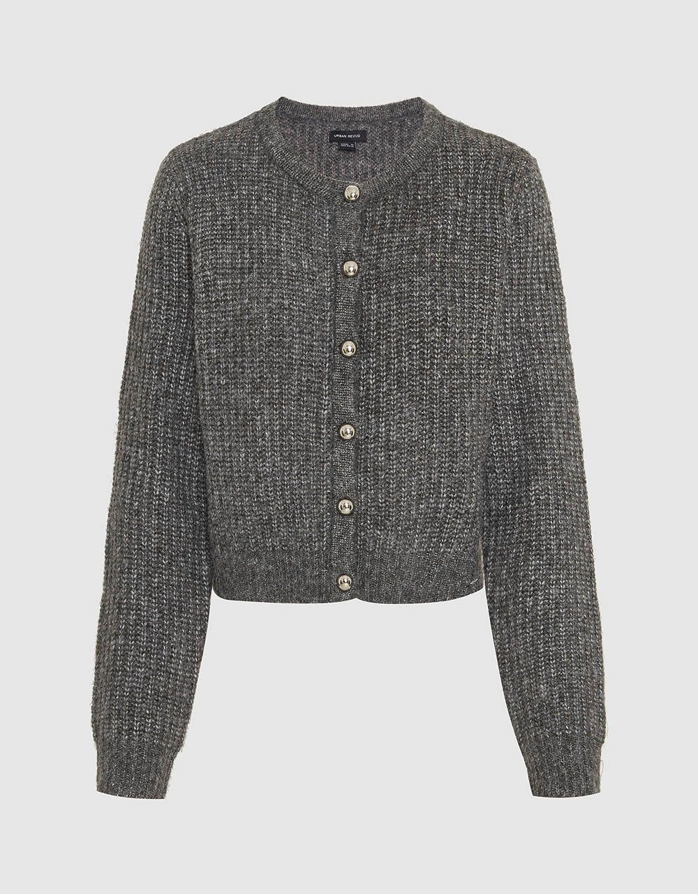 Crew Neck Knitted Cardigan sold by Urban Revivo product image thumbnail 2