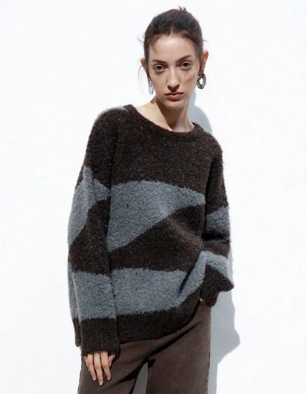Striped Crew Neck Sweater sold by Urban Revivo