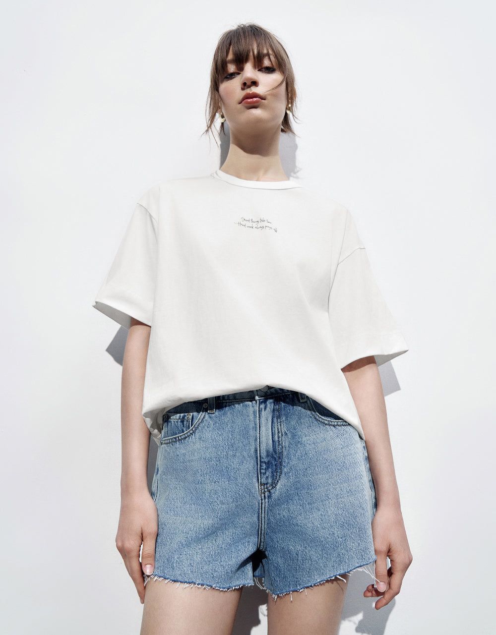 Slogan Printed Crew Neck T-Shirt sold by Urban Revivo
