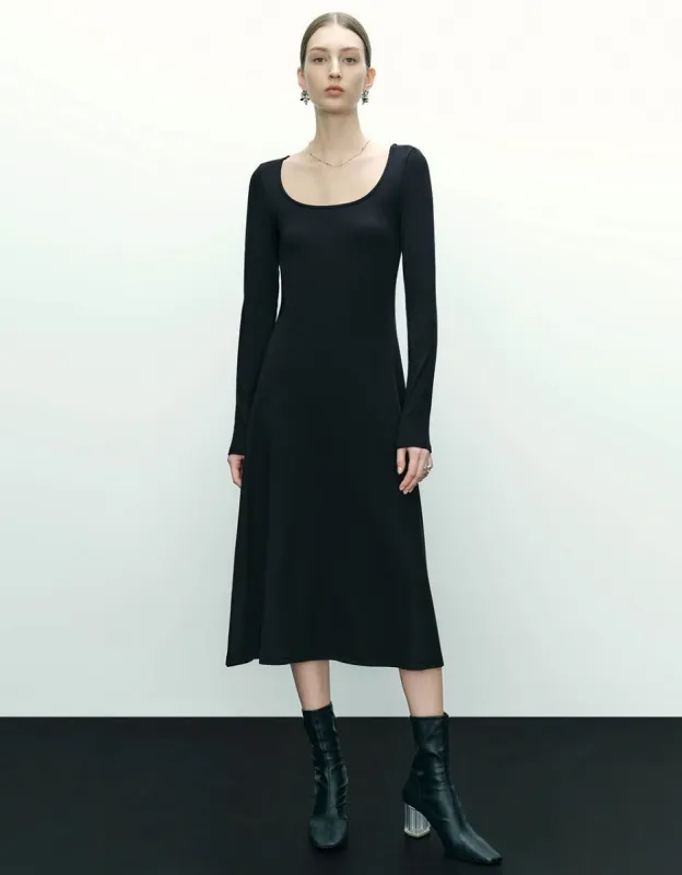 Skinny Knitted A-Line Dress sold by Urban Revivo