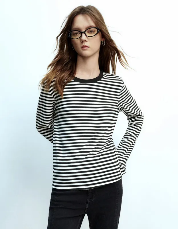 Crew Neck Striped T-Shirt sold by Urban Revivo