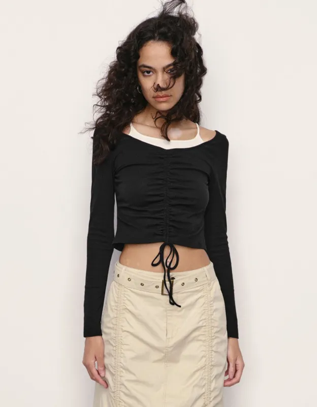 2 In 1 U Neck Skinny Knitted T-Shirt sold by Urban Revivo